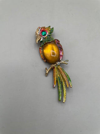 VNTG Jelly Belly Parrot Broach