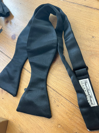 Robert Talbot Black Silk Bow tie