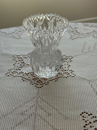 Vintage Lead Crystal Toothpick Holder - 3 inches tall