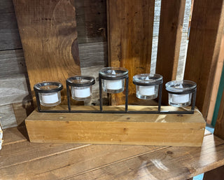 Wood & Metal Tealight Holder 16” RSV