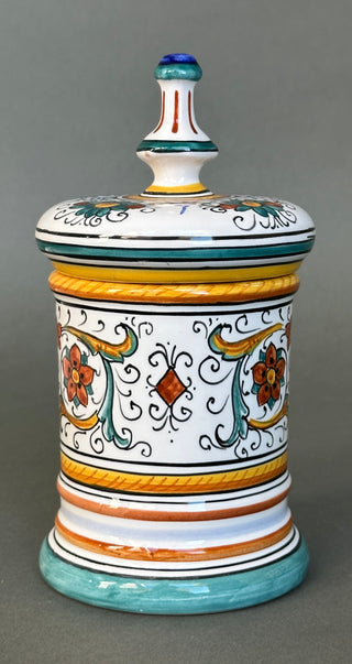 Vintage Grazia Deruta Hand-Painted Majolica Lidded Apothecary Jar – Raffaellesco Dragon