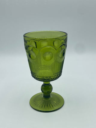 single Bartlett Collins green goblet