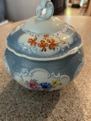 VTG Hutschenreuther Bavaria Blue covered Tureen bowl made in Germany