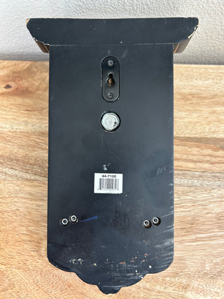 Orange Doorknob on Black Wood Wall Decor With 2 Hooks