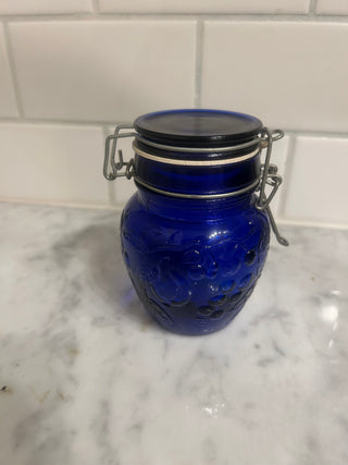 Cobalt Blue Glass Jar     MTS