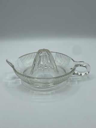 Vintage clear glass juicer with handle
