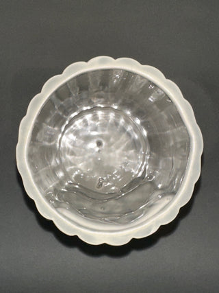 Zinnia Relief Column Vase 9.25" – Blue-Grey Art Pottery, Attributed to Cameron Clay Products (As-Is, Hairline)