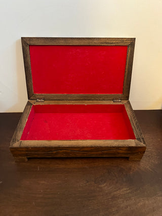 Tile carved wood box