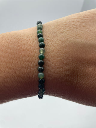 4mm Moss Agate Bracelet