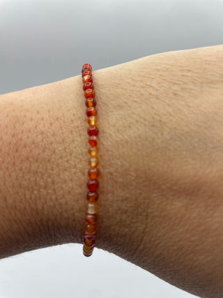 3mm Orange Agate Bracelet