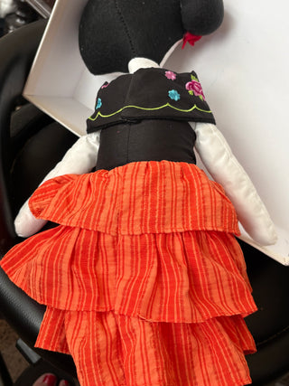 Artisan Day of the Dead Catrina-style doll/shelf sitter 18"