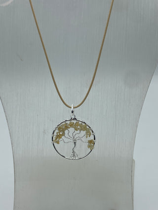 Citrine tree of life necklace