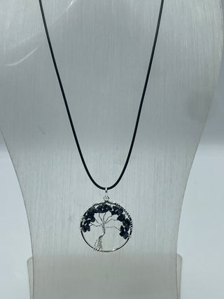 Tourmaline tree of life necklace
