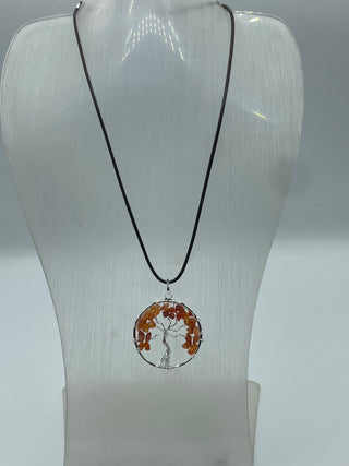 Carnelian tree of life necklace