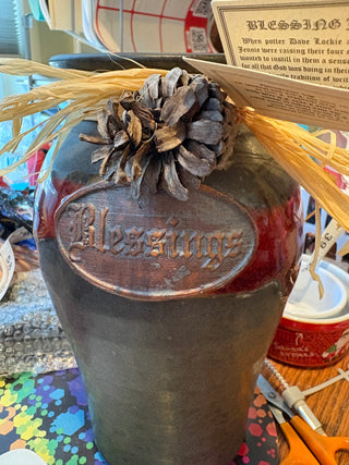 Mountain Arts Pottery Blessing Jar w/orig. tag 8.5"