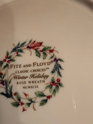 Winter Holiday by Fritz & Floyd Salad plate 9 1/4
