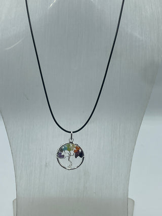 Mini chakra tree of life necklace