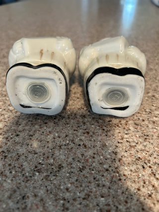 VTG Italian chefs salt and pepper set; hand painted