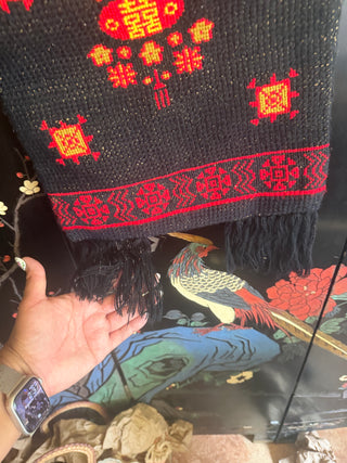 Vintage Woven boho shoulder Imperial Dragon bag