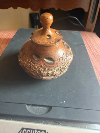 Banksia Seed Pod Handcrafted container approx. 3" X 3"