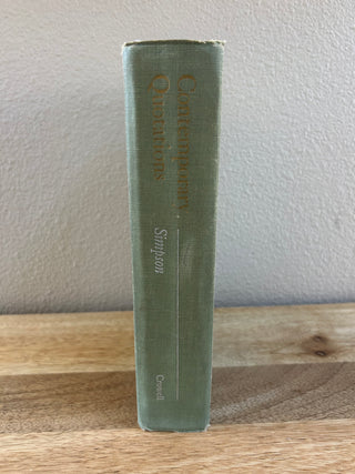 Contemporary Quotations, Simpson. 3rd Printing 1965. Green Cover