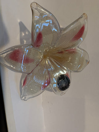 Nuova Cristalleria Arzanese Italian Art Glass Flower - murano style 6"