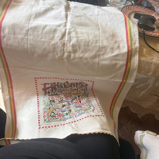 Catstudio 2010 Colorful England Embroidered Dish Tea Towel