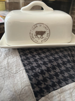 Farm to table butter dish