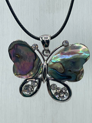 Abalone butterfly necklace