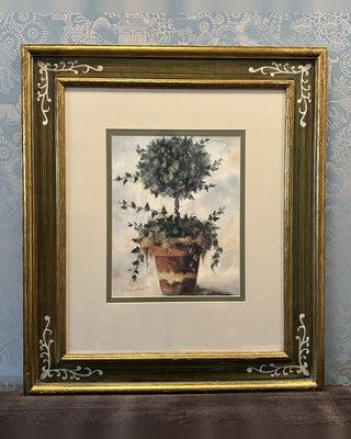 Annie LaPoint Framed Topiary & Wreath Prints - Tuscan Botanical Set of 2 (31" x 26.75")