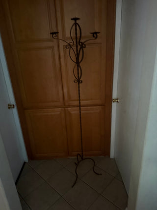 Wrought Iron Triple Candle Holder