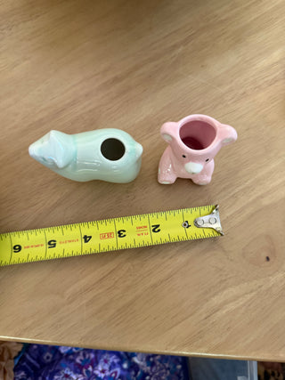 2 Vintage mini bears toothpick holders