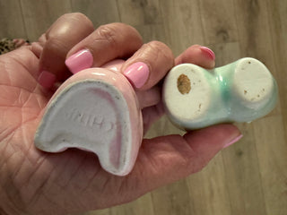 2 Vintage mini bears toothpick holders