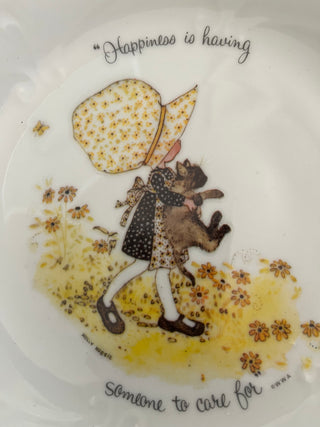 VINTAGE HOLLY HOBBIE GOLD TRIMMED PLATE