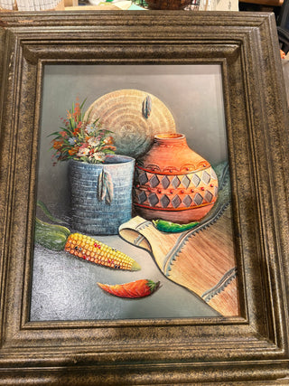 Original C. Benoit Textured Oil Painting, signed 20" x 24"