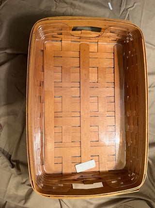 1996 LONGABERGER BASKET W/LINER 19.5x13.5 *IN STORE P-UP ONLY*