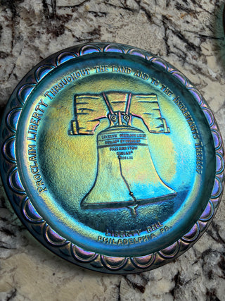 Vintage 1970s Indiana Glass Co. Bicenteenial Liberty Bell Collector's Plate