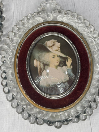 Vintage Cameo Creation Portrait Pair of Plaques