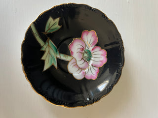Japanese black lusterware plate
