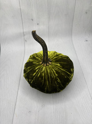 Luxe Olive Green Velvet Pumpkin/Small Sz.