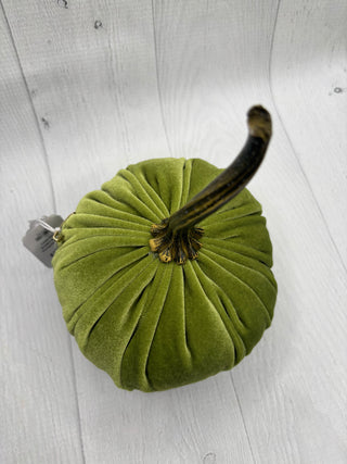 Luxe Fern Green Velvet Pumpkin/Small