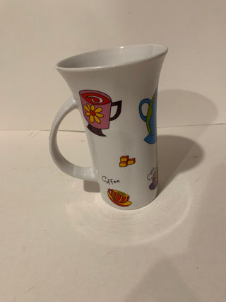 Coffee mug w/teapot design