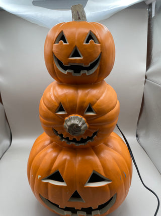 16" Lighted 3 Stack Jack-O-Lantern