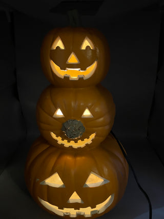 16" Lighted 3 Stack Jack-O-Lantern