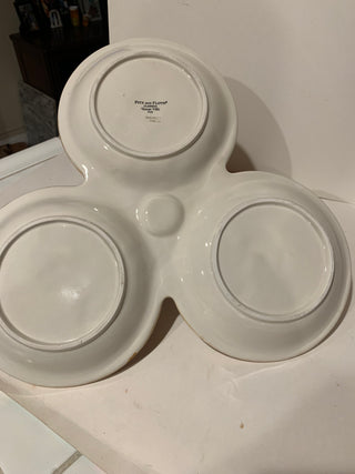 Fitz&Floyd 3 section rooster server dish