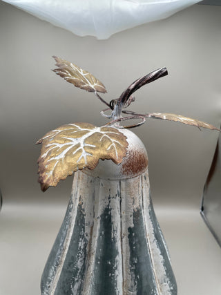 Rustic White Metal Gourd LG
