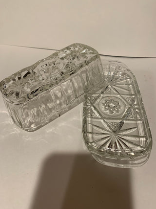 Vntg Anchor Hocking butter dish