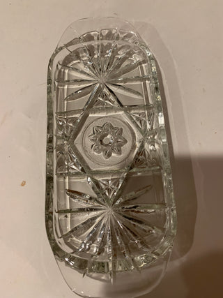 Vntg Anchor Hocking butter dish