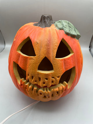 1995 Trendmasters Happy Halloween Light Up Pumpkin