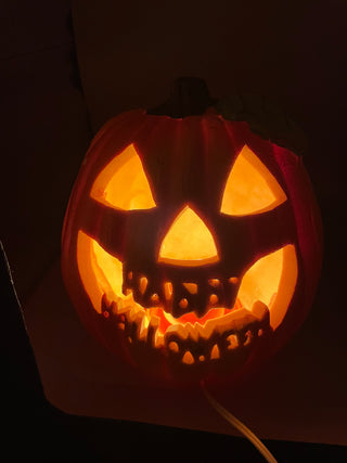 1995 Trendmasters Happy Halloween Light Up Pumpkin